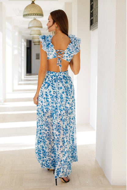 Floral Ruffle Maxi Dress