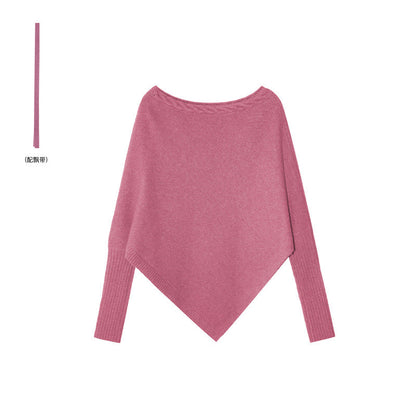 Five-color sweater lazy wind streamer scarf loose irregular two wear