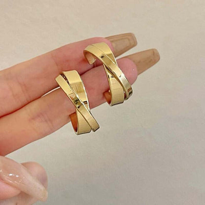 Shang commuter simple earrings ins wind earrings niche design jewelry