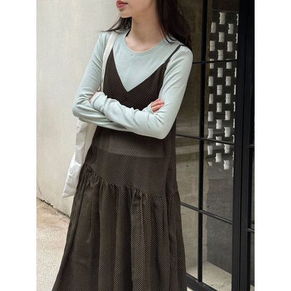 Korean high-end slim-fit bottoming shirt women's early spring new versatile and thin inner top