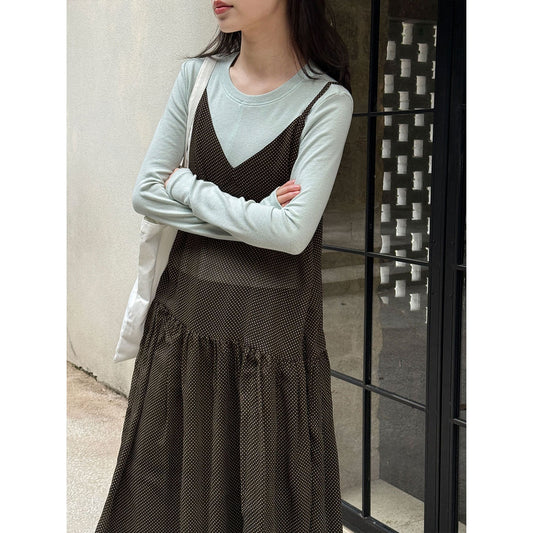 Korean high-end slim-fit bottoming shirt women's early spring new versatile and thin inner top