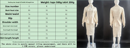 French Xiaoxiangfeng suit long-sleeved jacket top skirt two-piece set