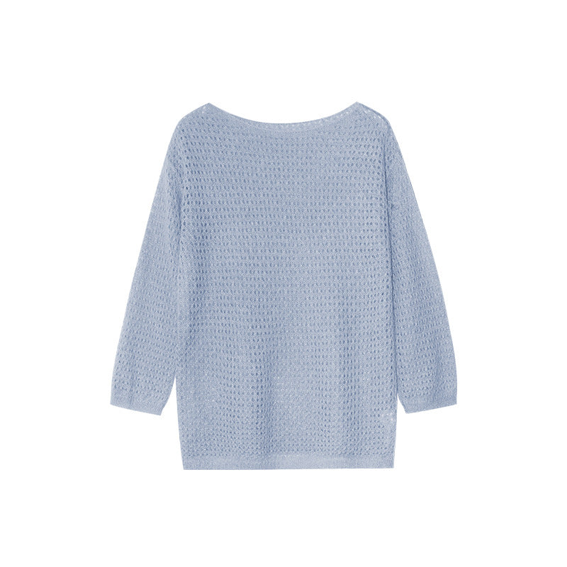 Dopamine blouse loose-fitting long-sleeved knitted sweater