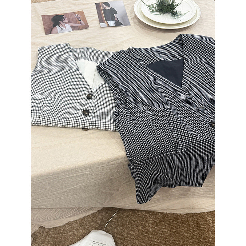 Wear formula, light luxury old money style V-neck vest jacket