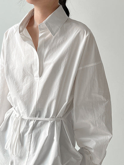Korean POLO collar casual shirt women