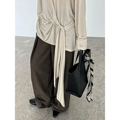 Korean simple strap blouse loose thin long-sleeved women's summer new design sunscreen top