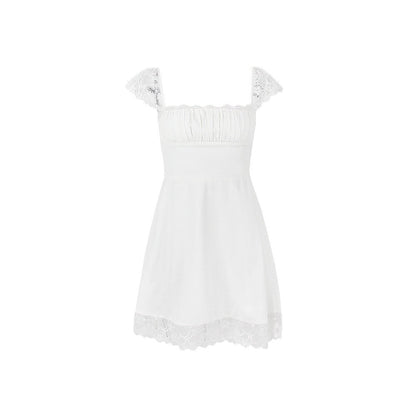 Lace Square Neck Cami Mini Dress