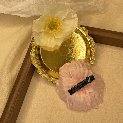 Spring and summer new simulated poppy flower hairpin pure desire atmosphere side clip photo hair accessories super fairy head flower hairpin