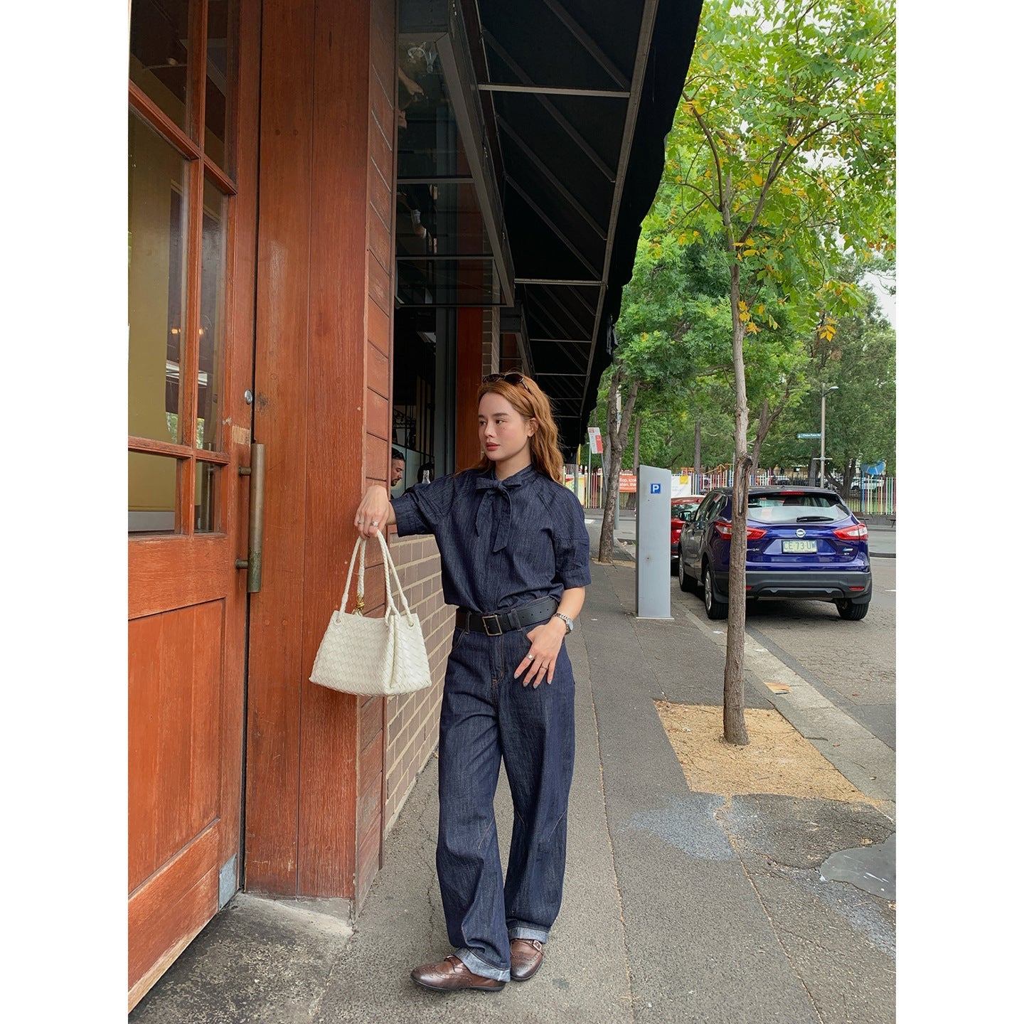 Loose Straight Retro High Waist Casual Wide Leg Jeans