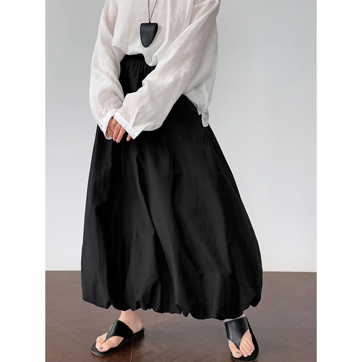 Simple summer new design high waist A skirt