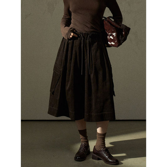 Winter cotton corduroy tooling version comfortable texture culottes
