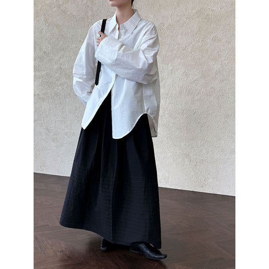 Korean high-end temperament shirt women's autumn new lazy wind stacked shirt jacket