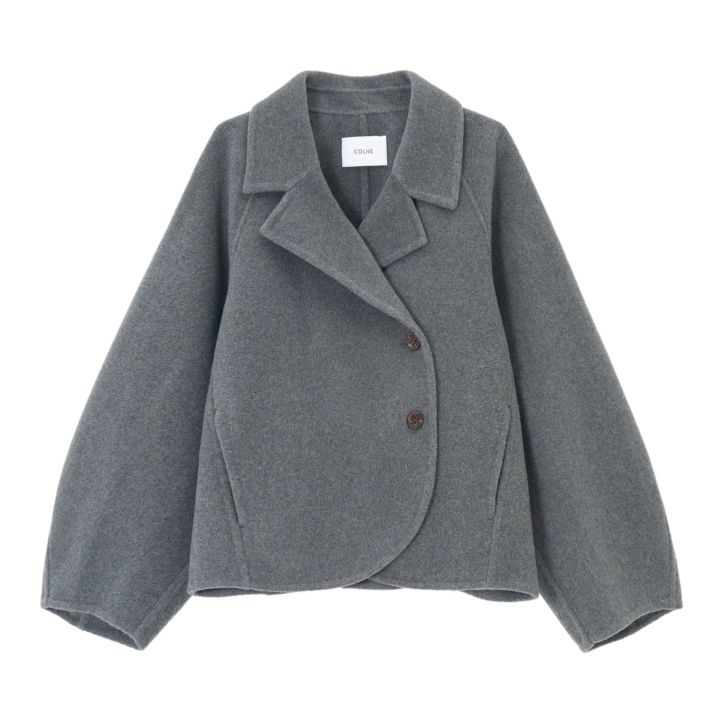 Winter delicate soft wool lapel versatile short double-sided tweed coat women