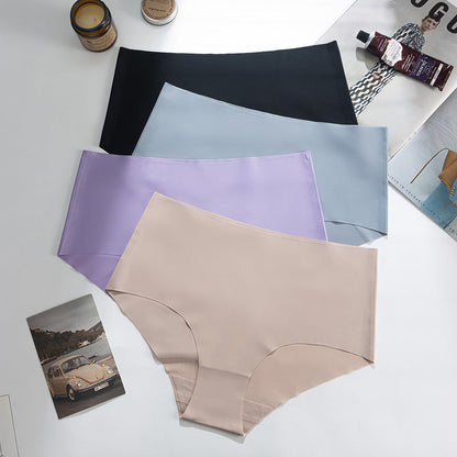 briefs yoga sports large size high waist women's pants breathable ice silk seamless underwear