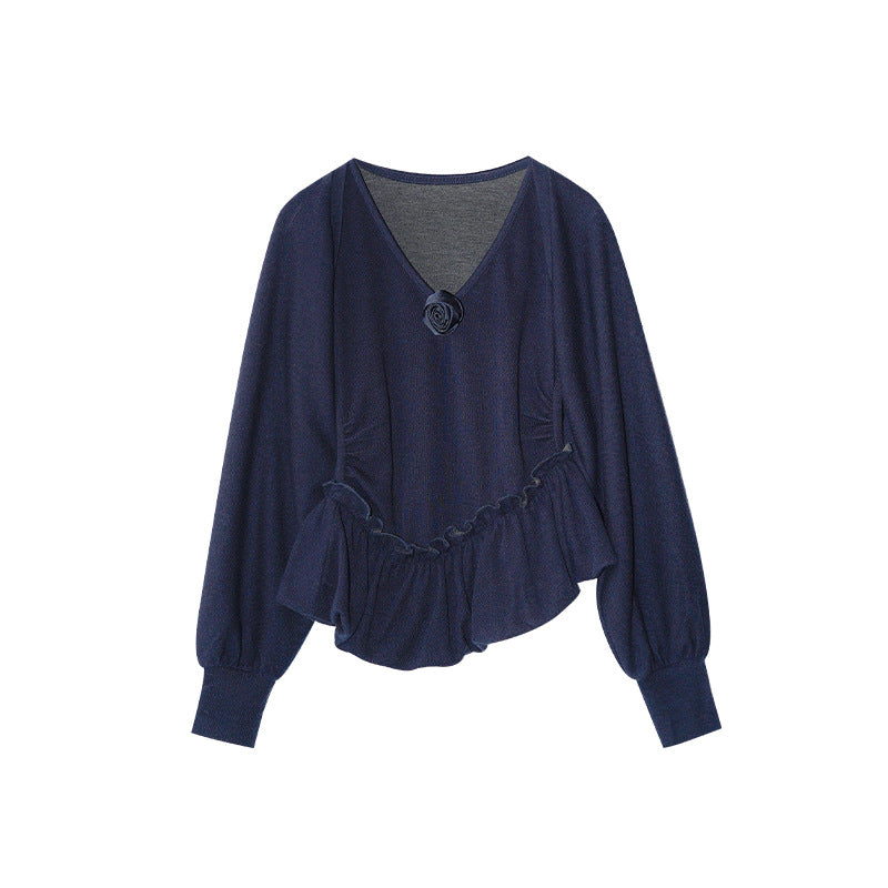 Soft waxy knitted shawl vest two-piece sweater set