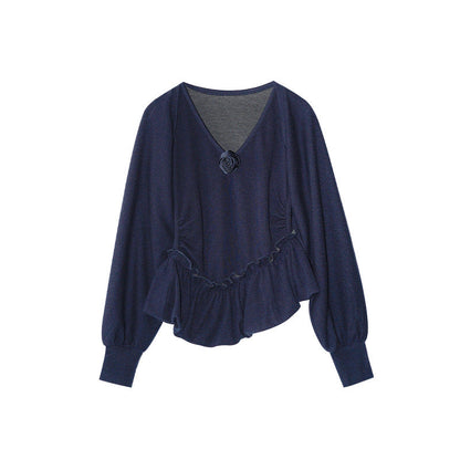 Soft waxy knitted shawl vest two-piece sweater set