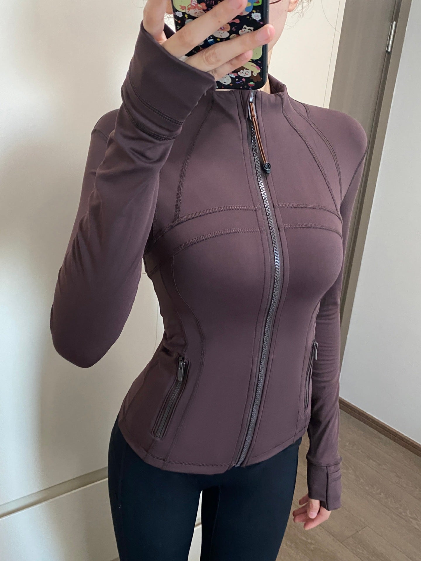 Yoga Jacket Women Long Sleeve Zip-Up Breathable Sports Fitness Top