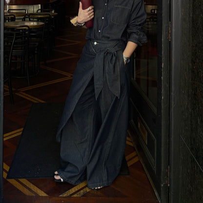 Wide Leg Denim Jeans