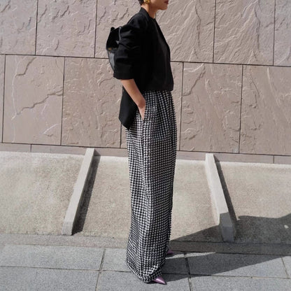 Spring and summer fashionable pants Sa show sense everyone casual pants loose wide-leg trousers