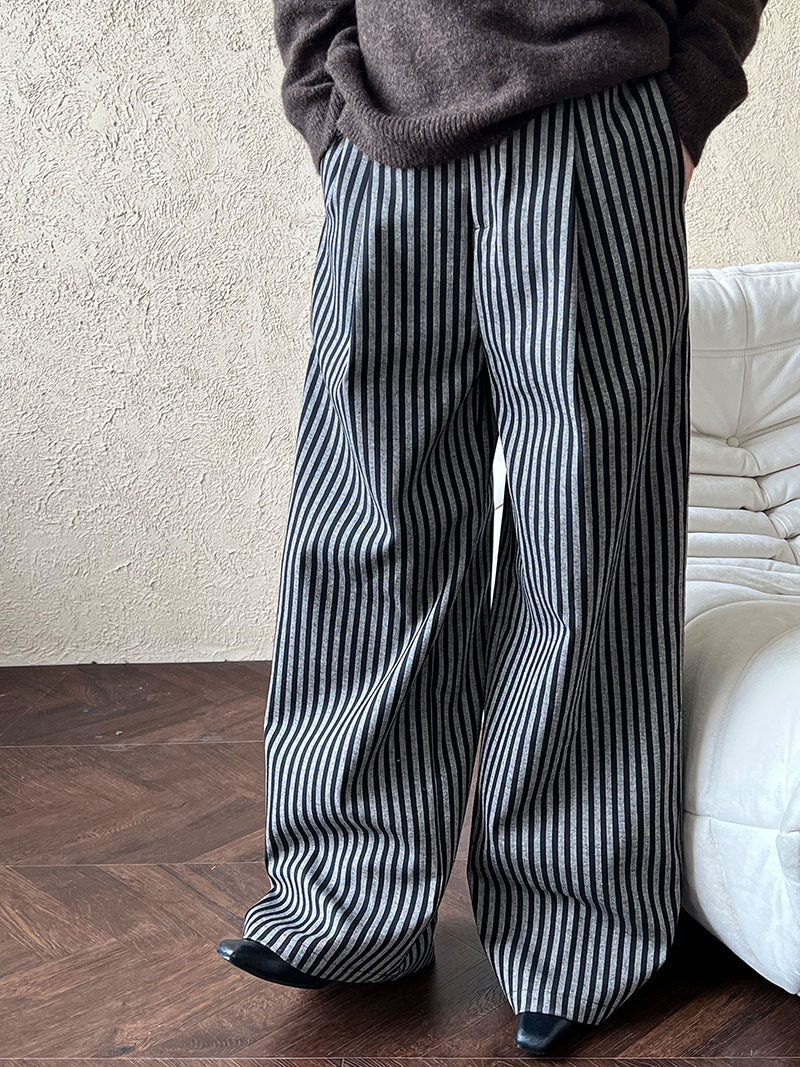 Vintage slack mopping wide-leg pants
