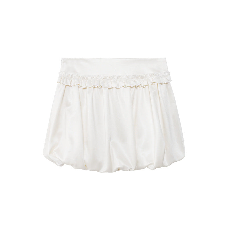 Sweet age-reducing bud skirt high waist temperament puffy skirt