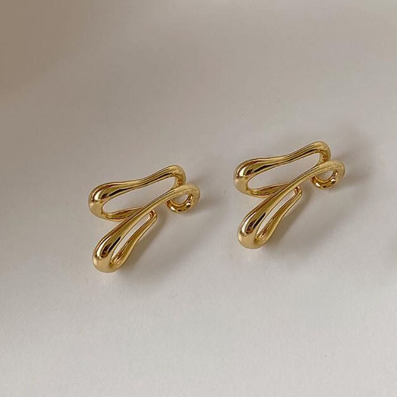 Double-layer ear clips without ear piercings