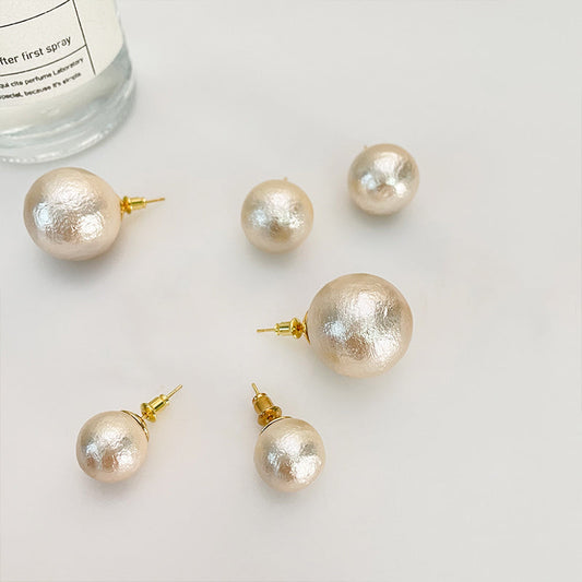 S925 silver needle light luxury niche pearl stud earrings women's versatile temperament long fringed earrings high-end earrings
