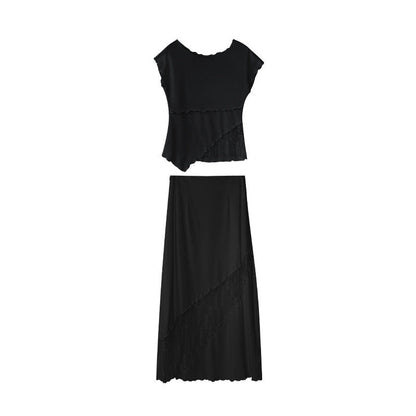 Temperament Skinny Lace Hollow Fashion Suit