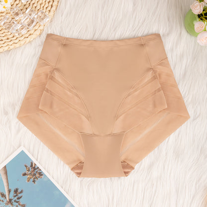 Multi-color combination for women's high-waisted underwear breathable invisible comfortable transparent sexy mesh women's briefs