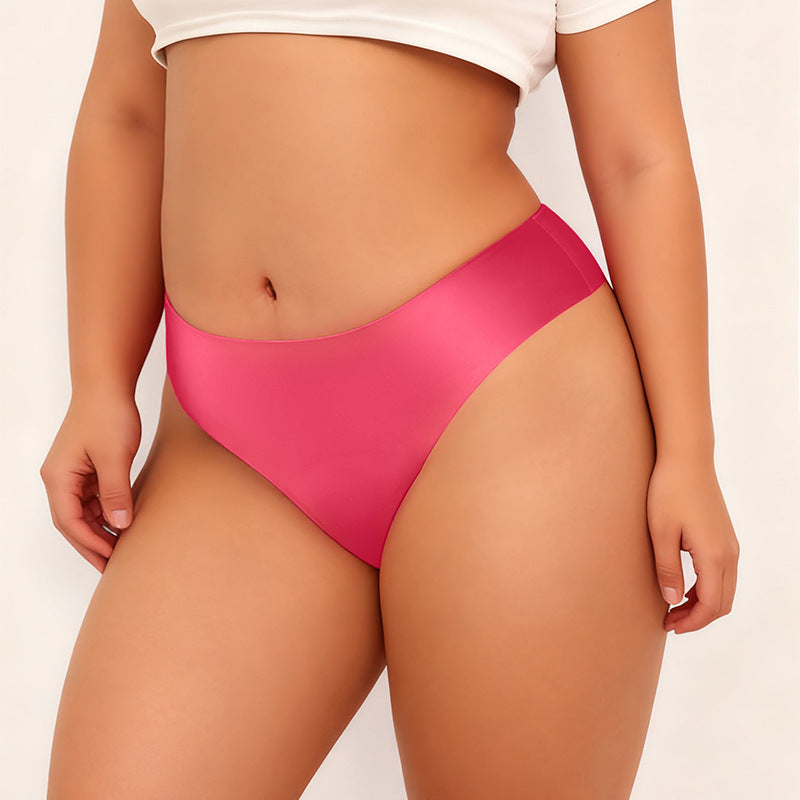 Large size ice silk seamless anti-embarrassment line underwear women's sports yoga anti-embarrassment low waist comfortable women's underwear
