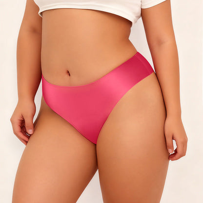 Large size ice silk seamless anti-embarrassment line underwear women's sports yoga anti-embarrassment low waist comfortable women's underwear