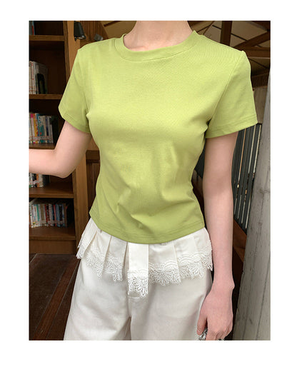 Back Cutout Short Sleeve T-Shirt