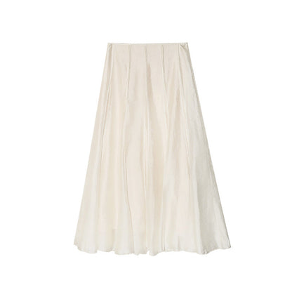 Early spring vacation seaside temperament high waist splicing fishtail skirt