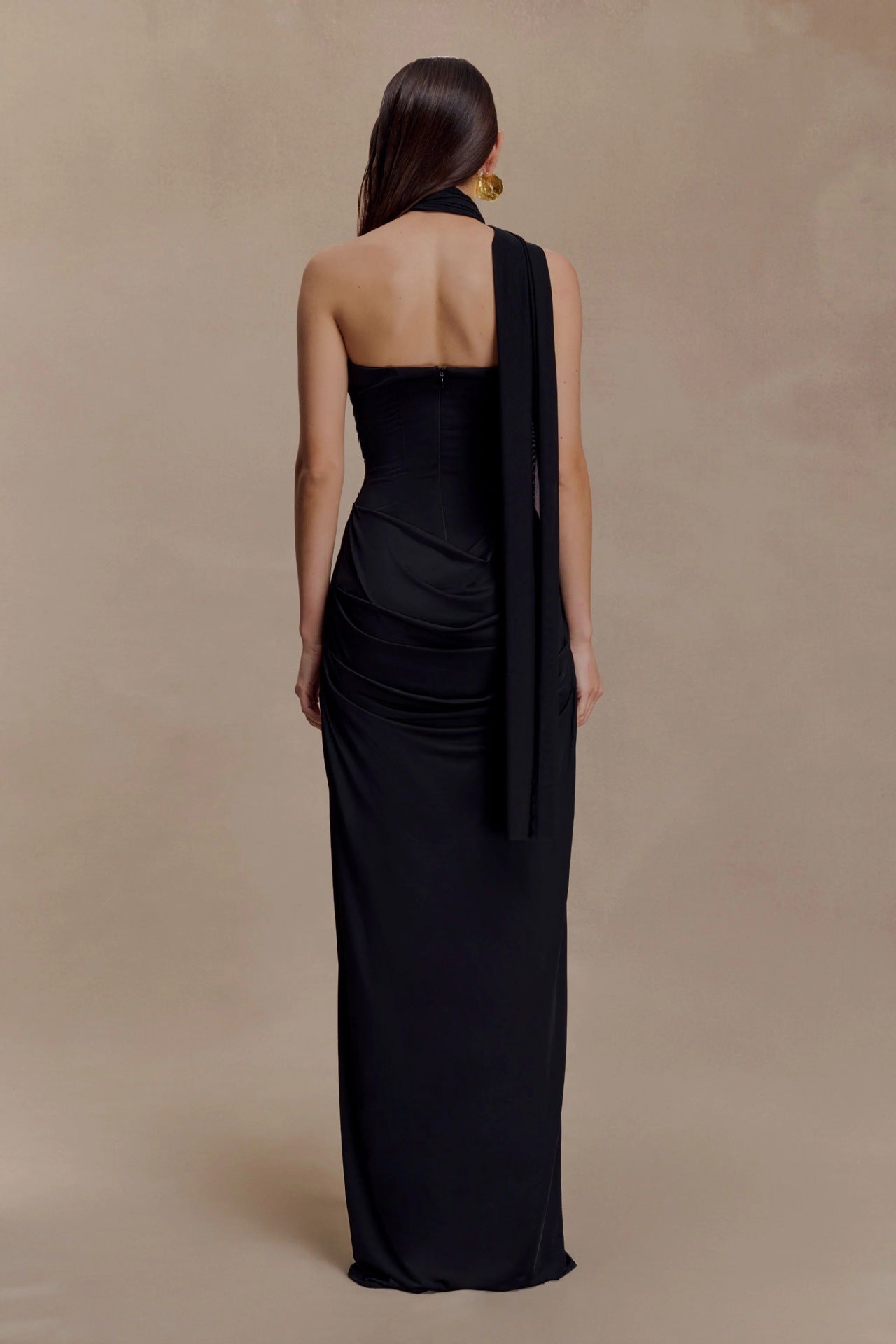 Sexy tube top dress temperament elegant French streamer slim-fitting celebrity dress