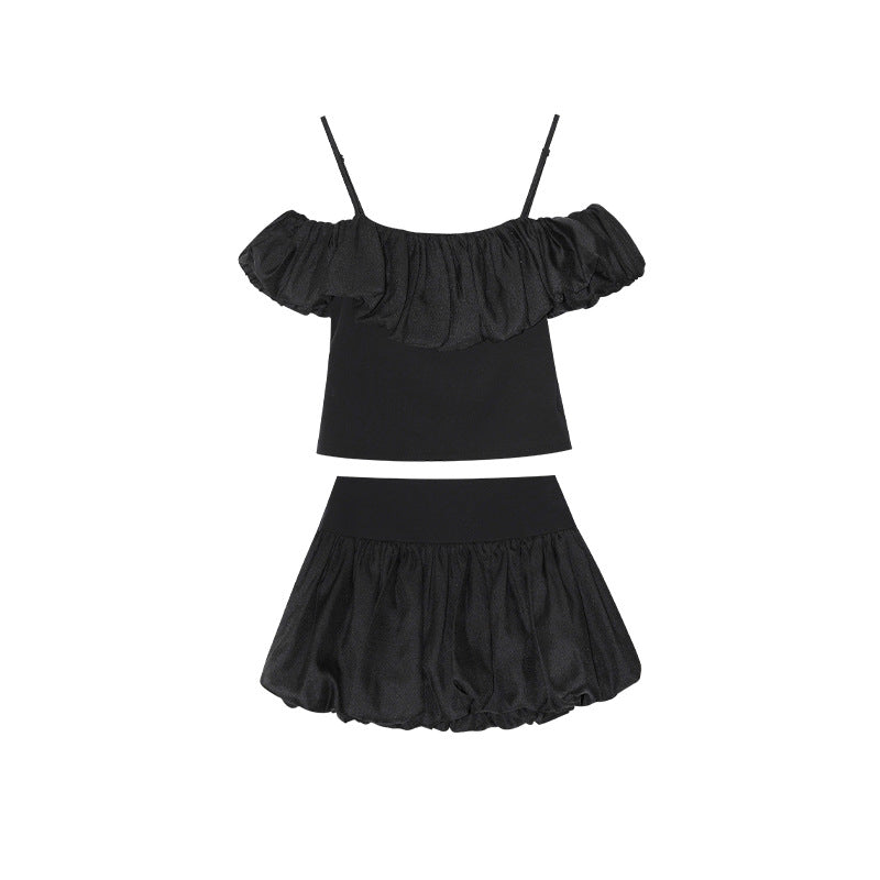 Spice girl wind bud y2k fashion group suit short skirt + suspender