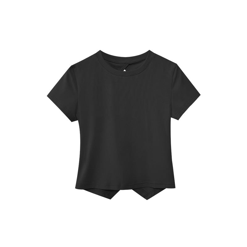 Back Cutout Short Sleeve T-Shirt