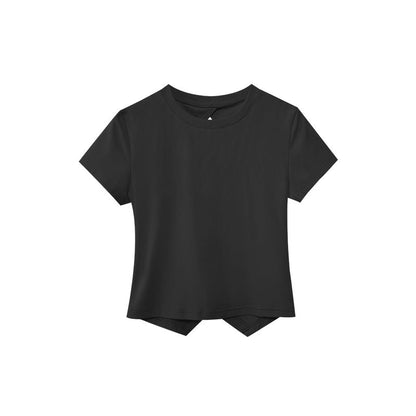 Back Cutout Short Sleeve T-Shirt