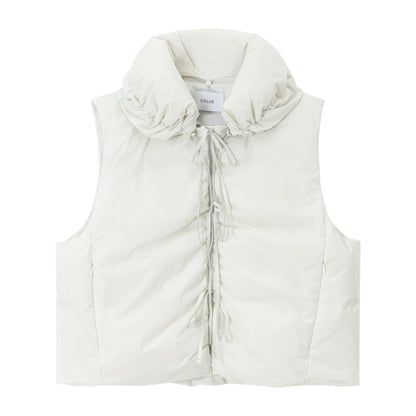 Winter 90 white duck down bud collar weft elastic anti-down jacket