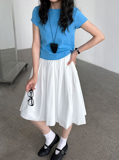 Simple cool basic base crew neck T-shirt