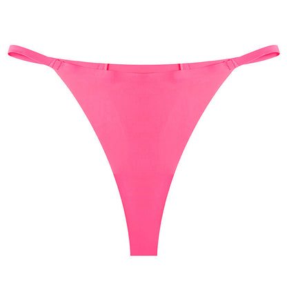 Sports One Piece T Pants Ice Silk Breathable Quick Drying Low Waist Traceless Sexy Strap Thong