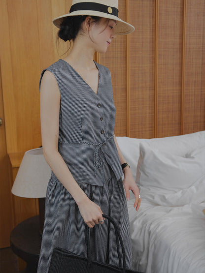 Wear formula, light luxury old money style V-neck vest jacket