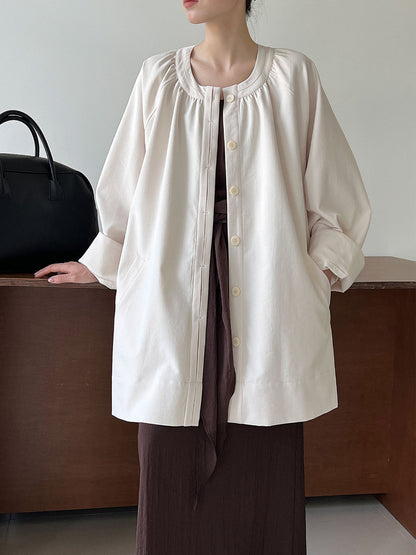 Lazy casualloose windbreaker outwear for women