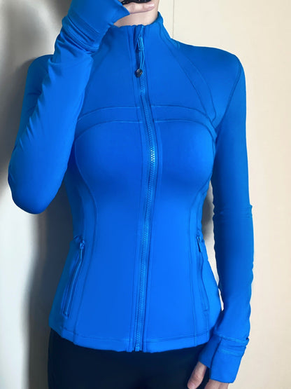 Yoga Jacket Women Long Sleeve Zip-Up Breathable Sports Fitness Top