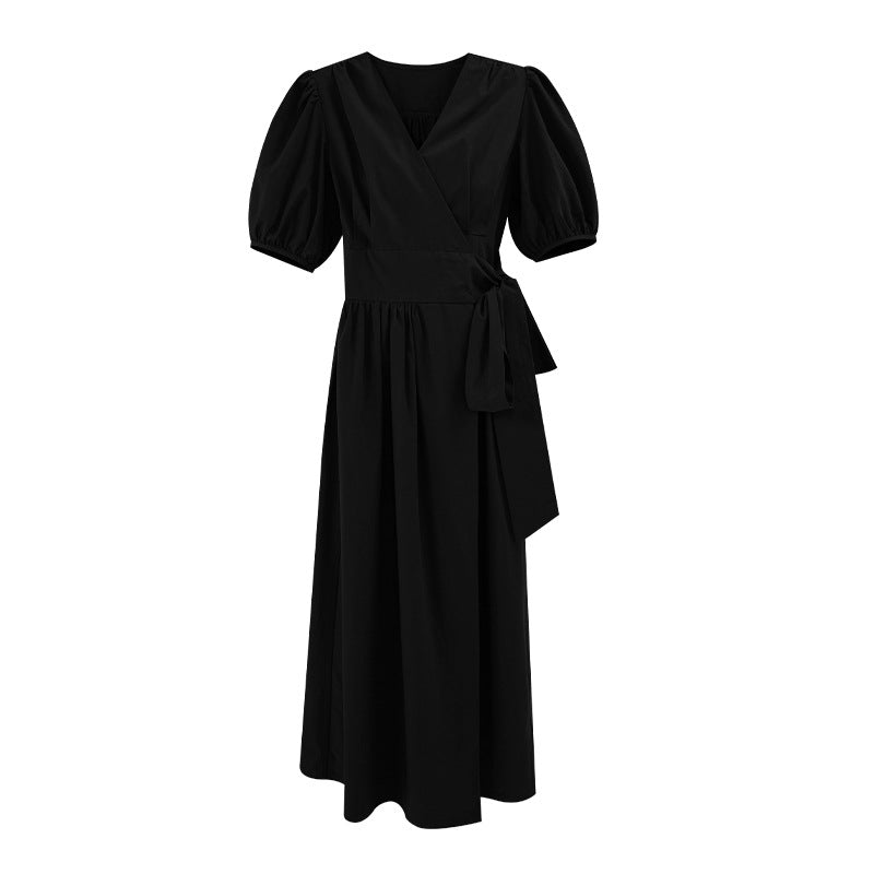 Casual simple dress femininity strap v-neck dress
