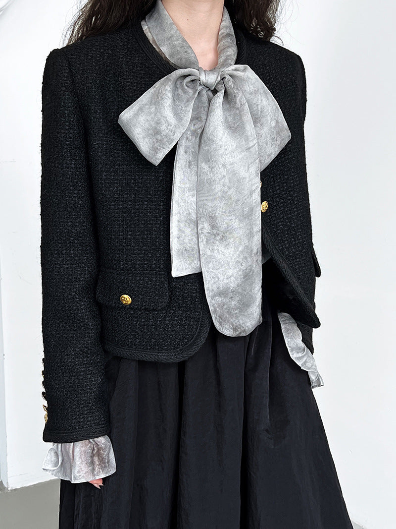 high-end design small fragrant jacket women's French short temperament top