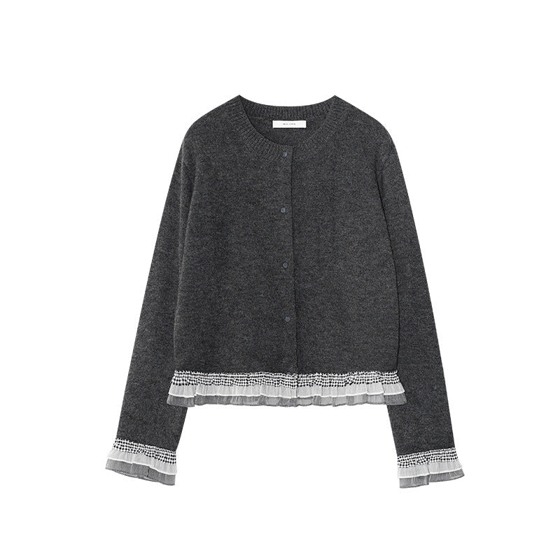 Sweet little soft crew neck sweater cardigan