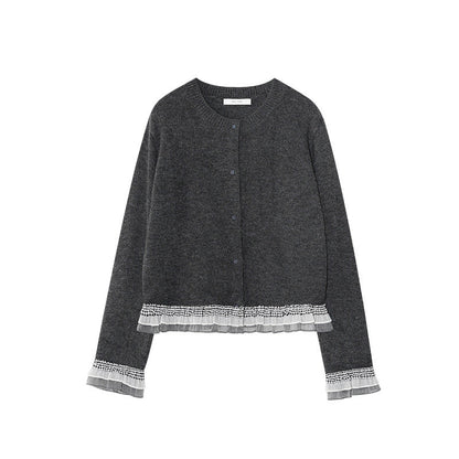 Sweet little soft crew neck sweater cardigan