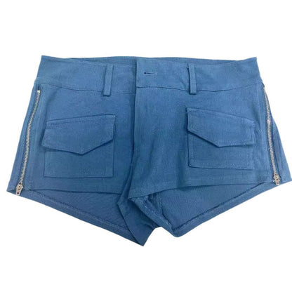 Summer new versatile slim-fitting denim shorts fashionable super short pants hip lift tight