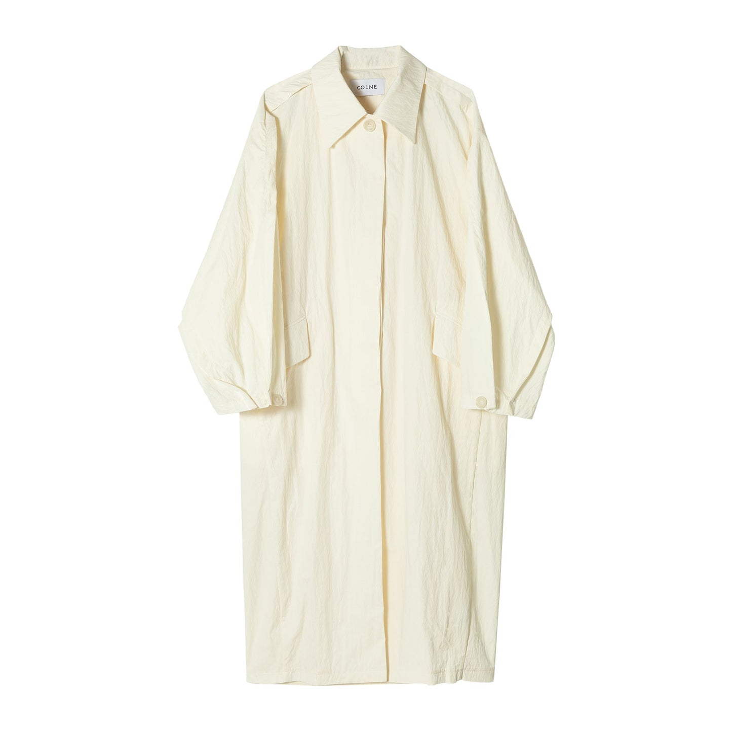 Spring new commuter design loose cocoon-shaped slightly wrinkled texture trench coat