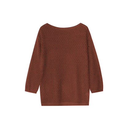 Dopamine blouse loose-fitting long-sleeved knitted sweater
